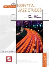 ESSENTIAL JAZZ ETUDES BLUES Violin Book with Online Audio Access P.O.P. cover